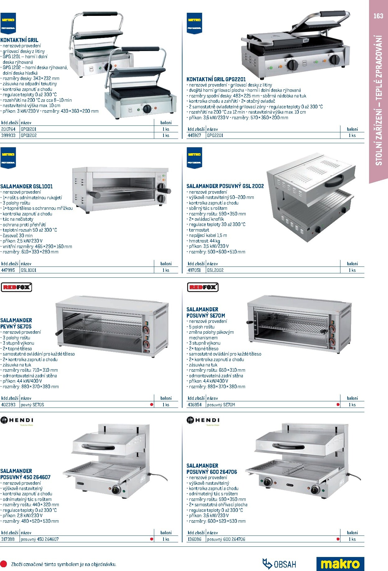 makro - Makro - Gastro vybavení a zařízení leták platný od neděle 01.02.2026 do neděle 31.01.2027 - page: 163