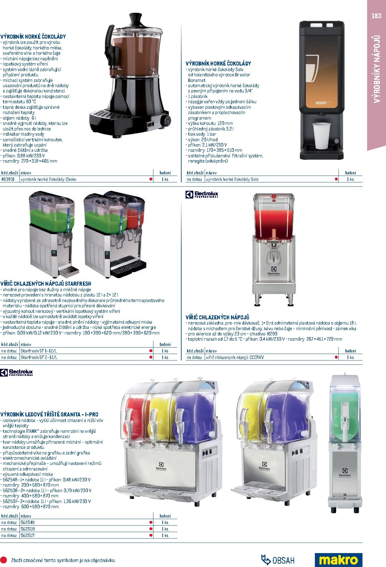 makro - Makro - Gastro vybavení a zařízení leták platný od neděle 01.02.2026 do neděle 31.01.2027 - page: 183