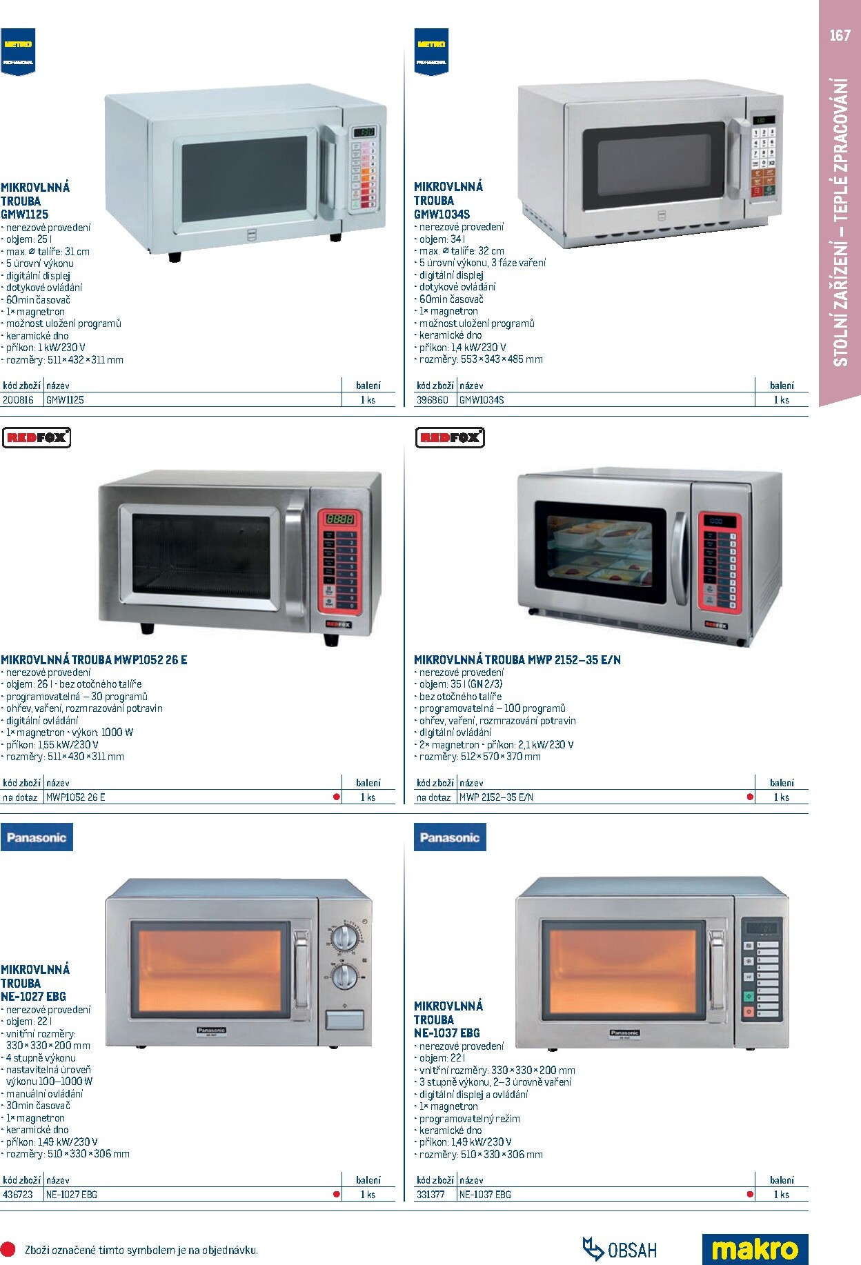 makro - Makro - Gastro vybavení a zařízení leták platný od neděle 01.02.2026 do neděle 31.01.2027 - page: 167