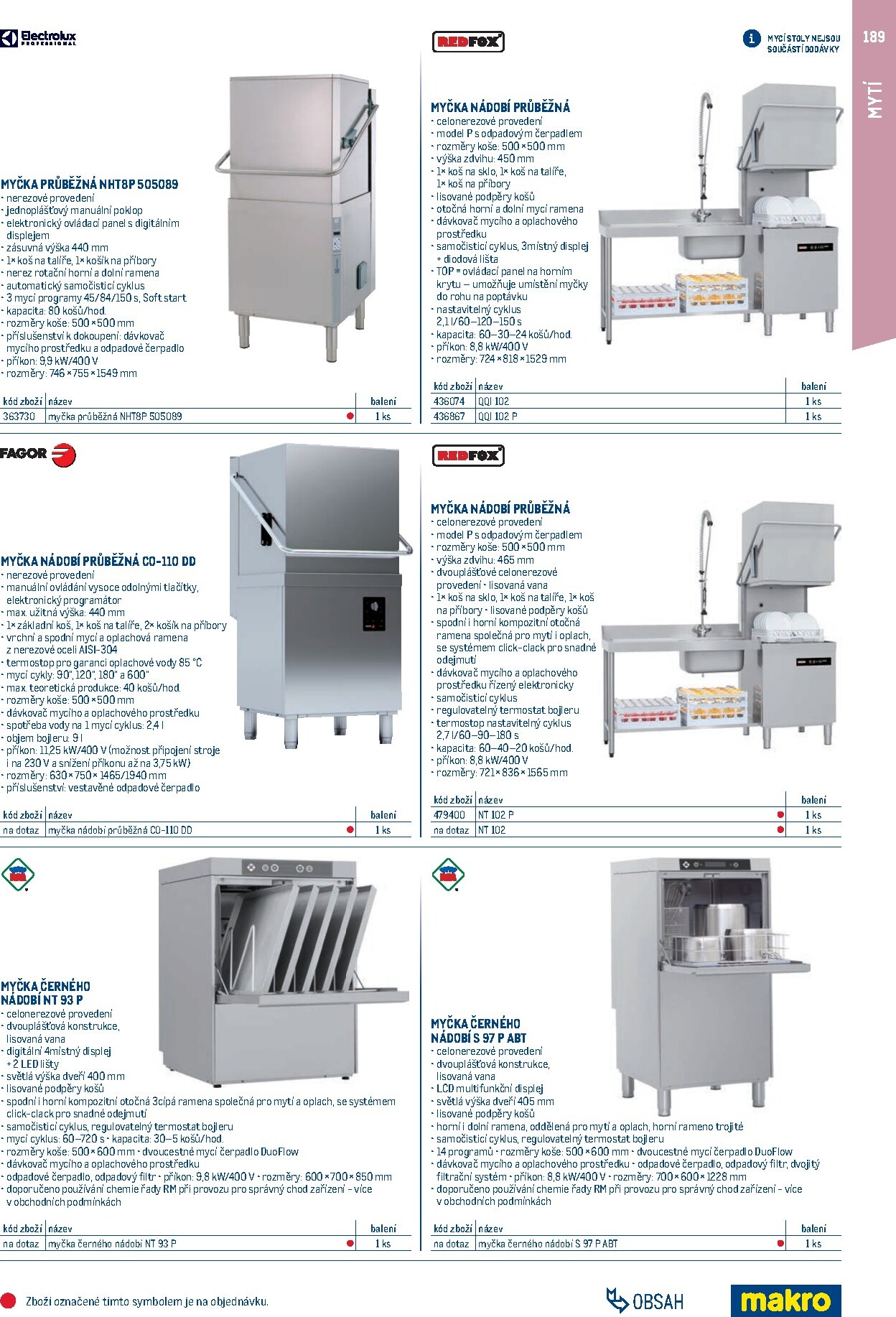 makro - Makro - Gastro vybavení a zařízení leták platný od neděle 01.02.2026 do neděle 31.01.2027 - page: 189