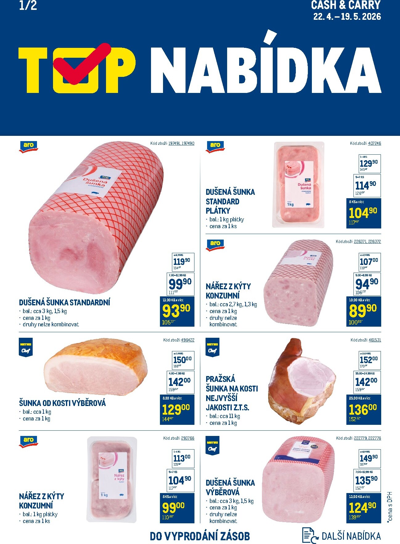 makro - Aktuální Makro - TOP uzeniny leták platný od středy 22.04.2026 do úterý 19.05.2026