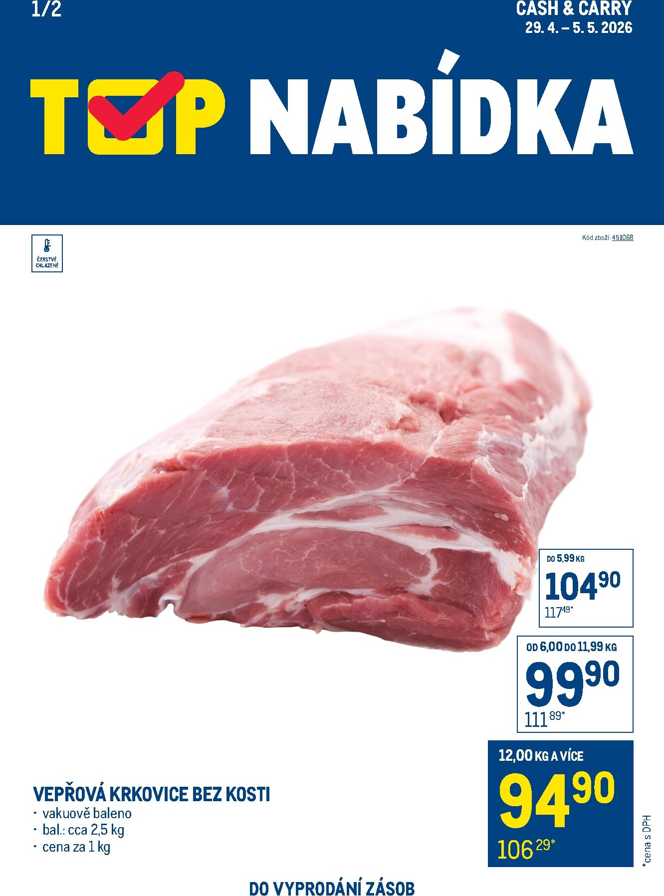 makro - Aktuální Makro - TOP maso leták platný od středy 29.04.2026 do úterý 05.05.2026