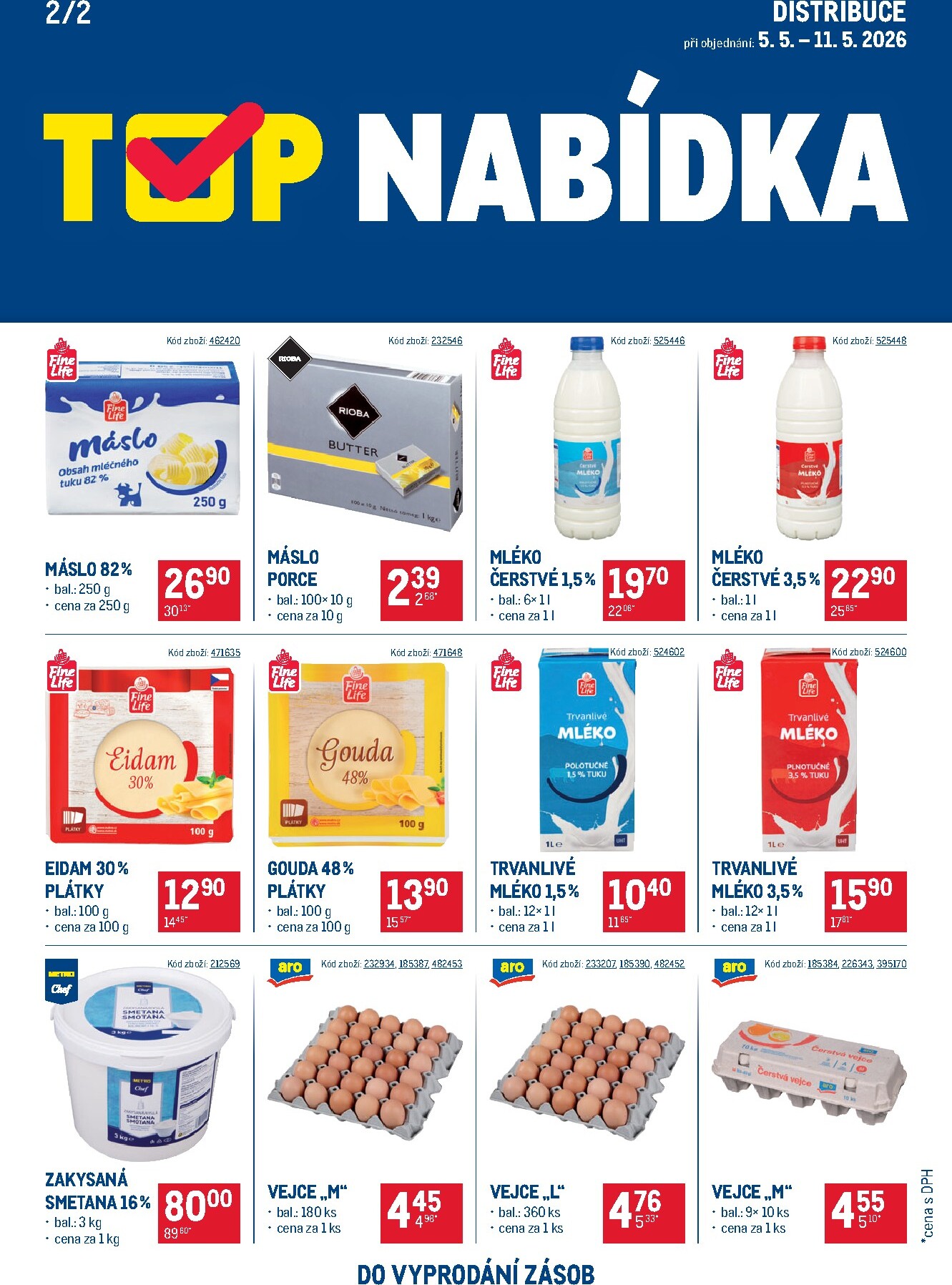 makro - Aktuální Makro - TOP mléčné výrobky - Distribuce leták platný od úterý 05.05.2026 do pondělí 18.05.2026 - page: 2