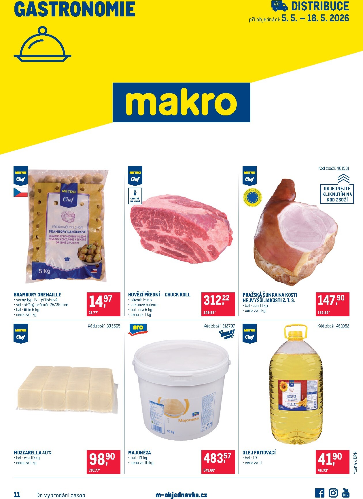 makro - Aktuální Makro - Gastronomie - Distribuce leták platný od úterý 05.05.2026 do pondělí 18.05.2026 - page: 1