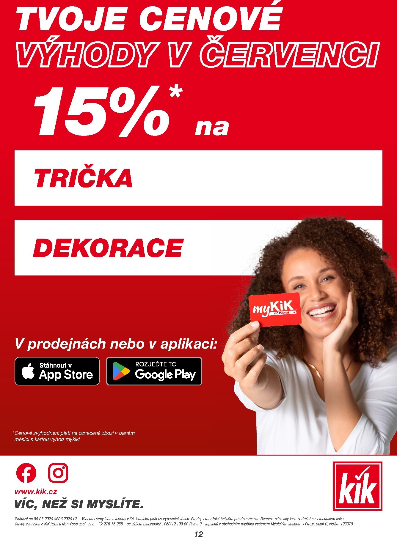 kik - KiK leták na příští týden od pondělí 06.07.2026 do neděle 02.08.2026 - page: 12