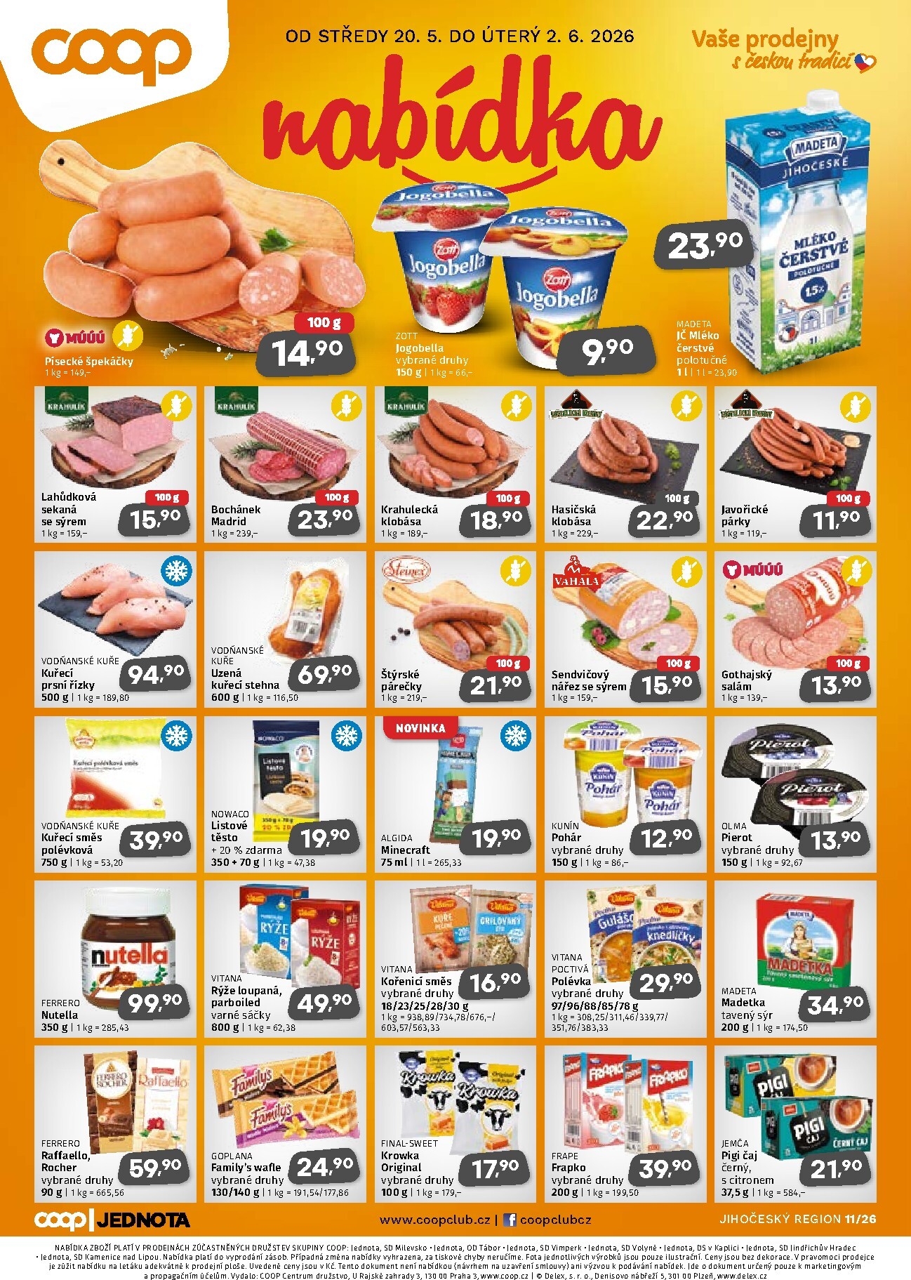 coop - Aktuální Coop - Jižní Čechy leták platný od středy 20.05.2026 do úterý 02.06.2026