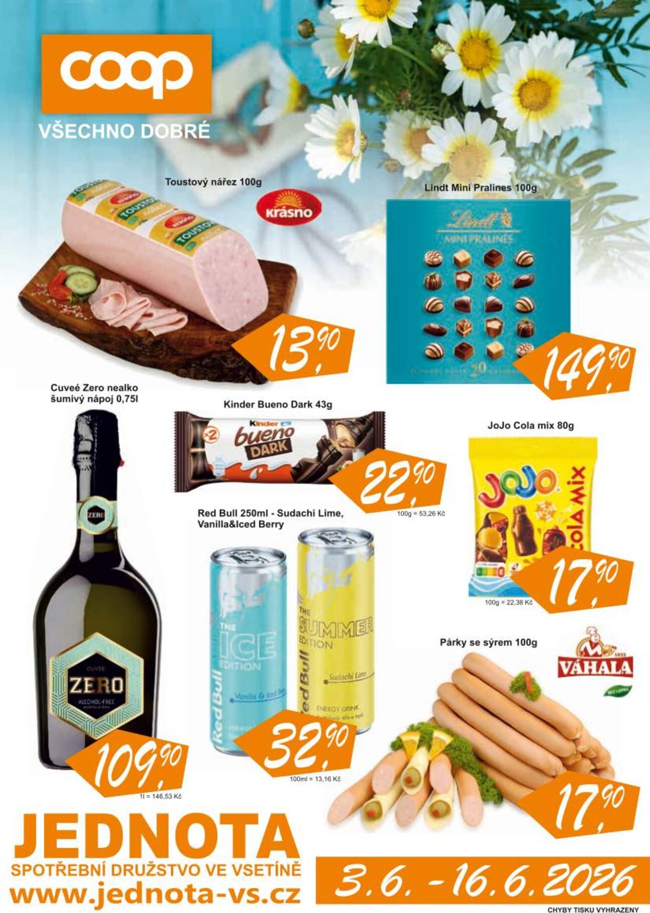 coop - Aktuální COOP Jednota leták platný od středy 03.06.2026 do úterý 16.06.2026