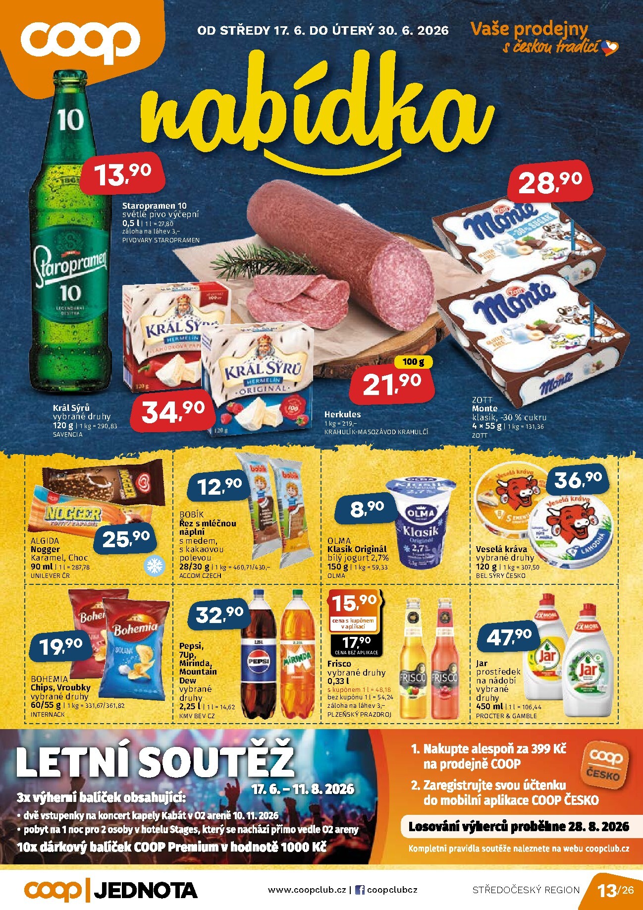 coop - Aktuální Coop - Střední Čechy leták platný od středy 17.06.2026 do úterý 30.06.2026