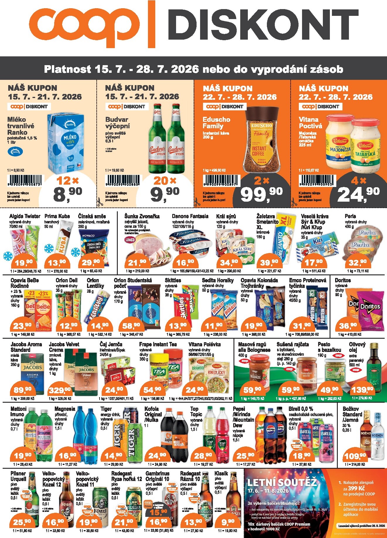 coop - Aktuální Coop Diskont leták platný od středy 15.07.2026 do úterý 28.07.2026