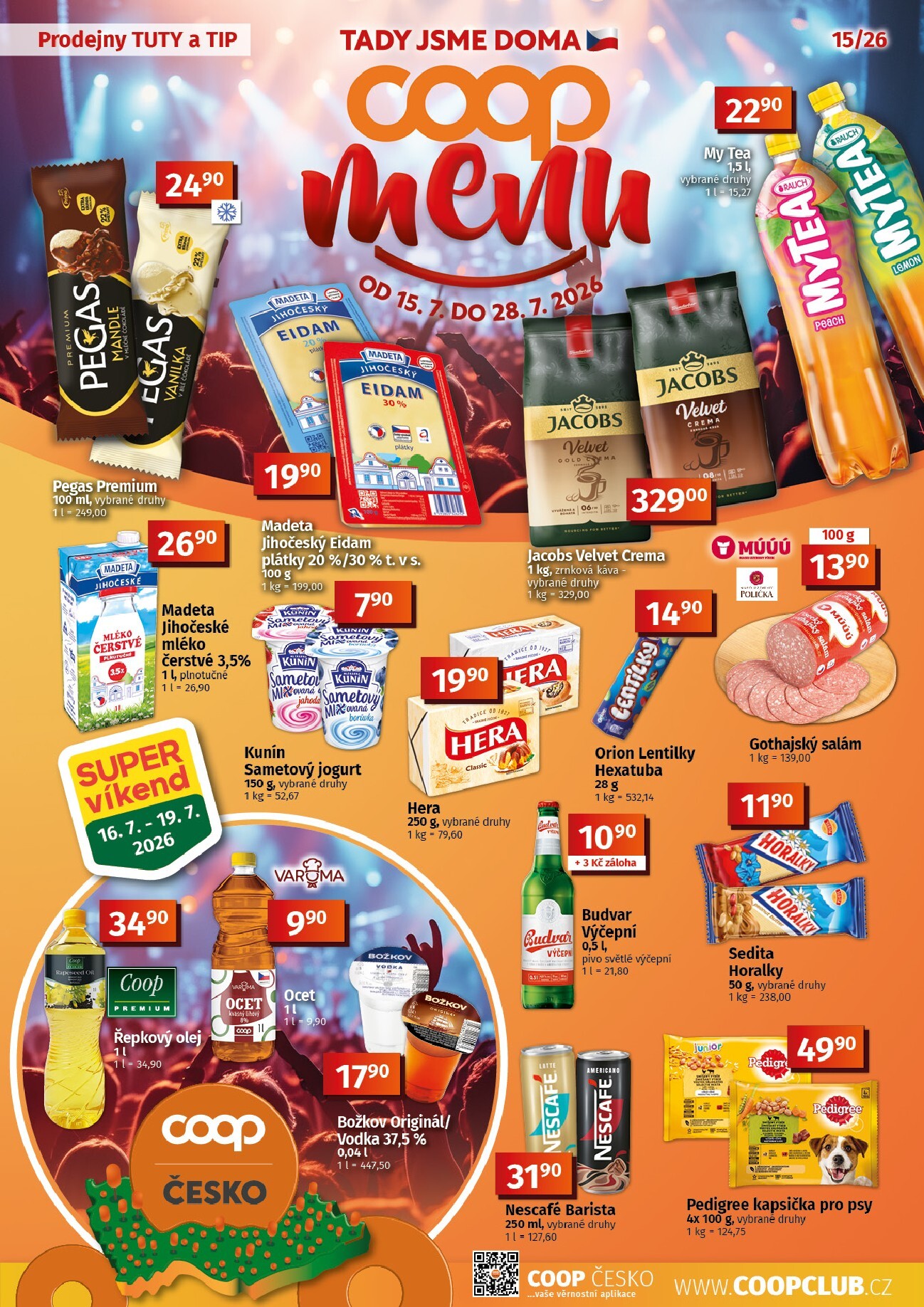 coop - Aktuální Coop - Tuty-Tip Menu leták platný od středy 15.07.2026 do úterý 28.07.2026