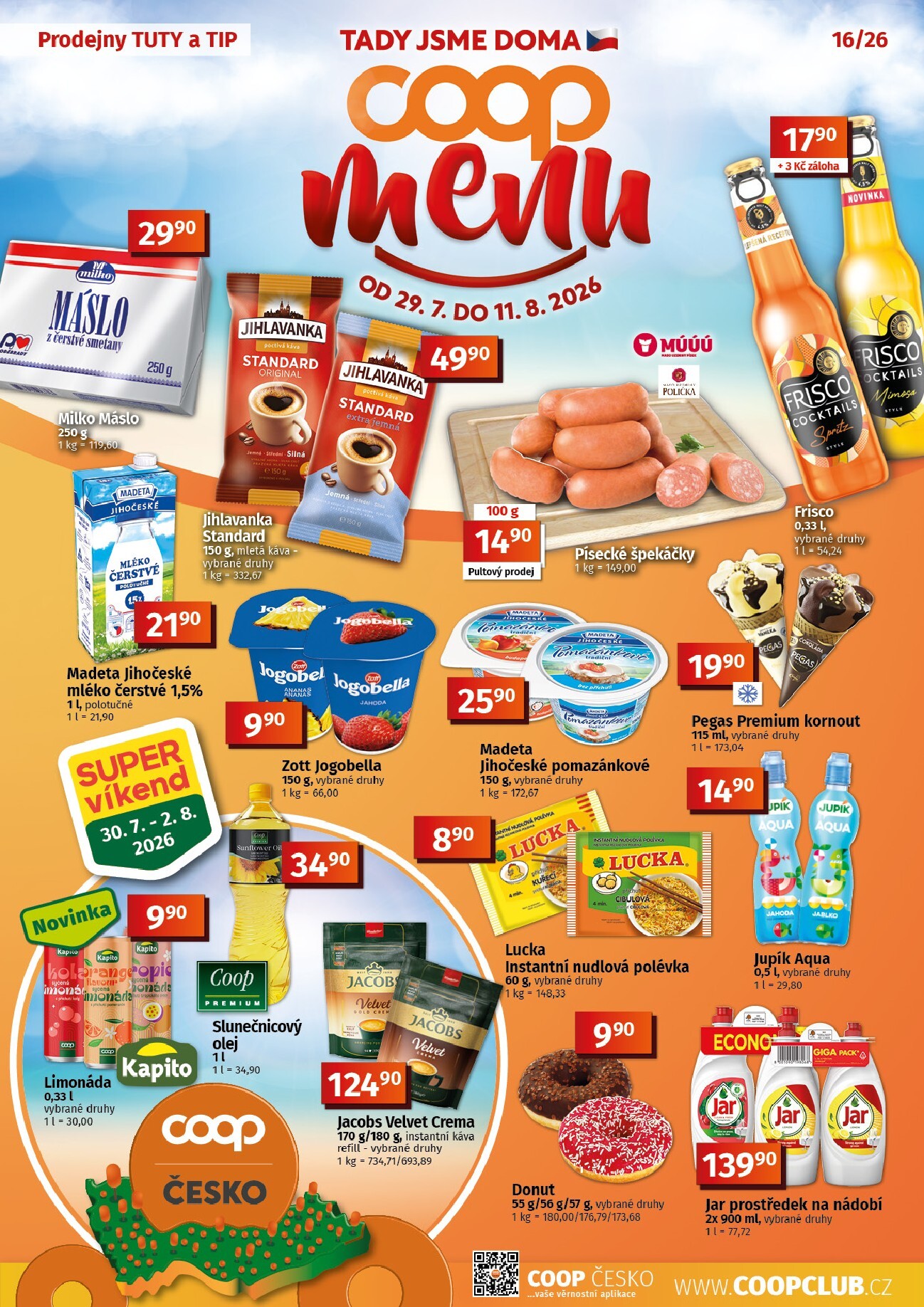 coop - Aktuální Coop - Tuty-Tip Menu leták platný od středy 29.07.2026 do úterý 11.08.2026