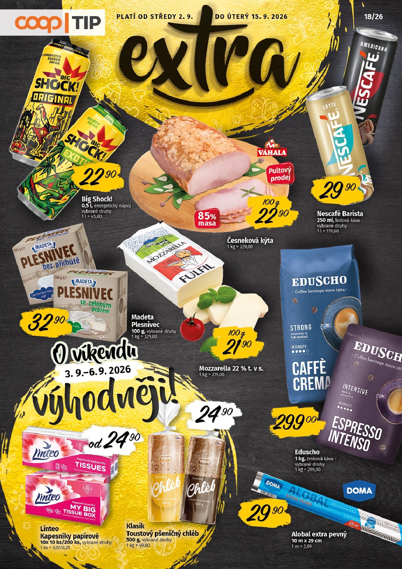 coop - Aktuální Coop - Tip extra leták platný od středy 02.09.2026 do úterý 15.09.2026
