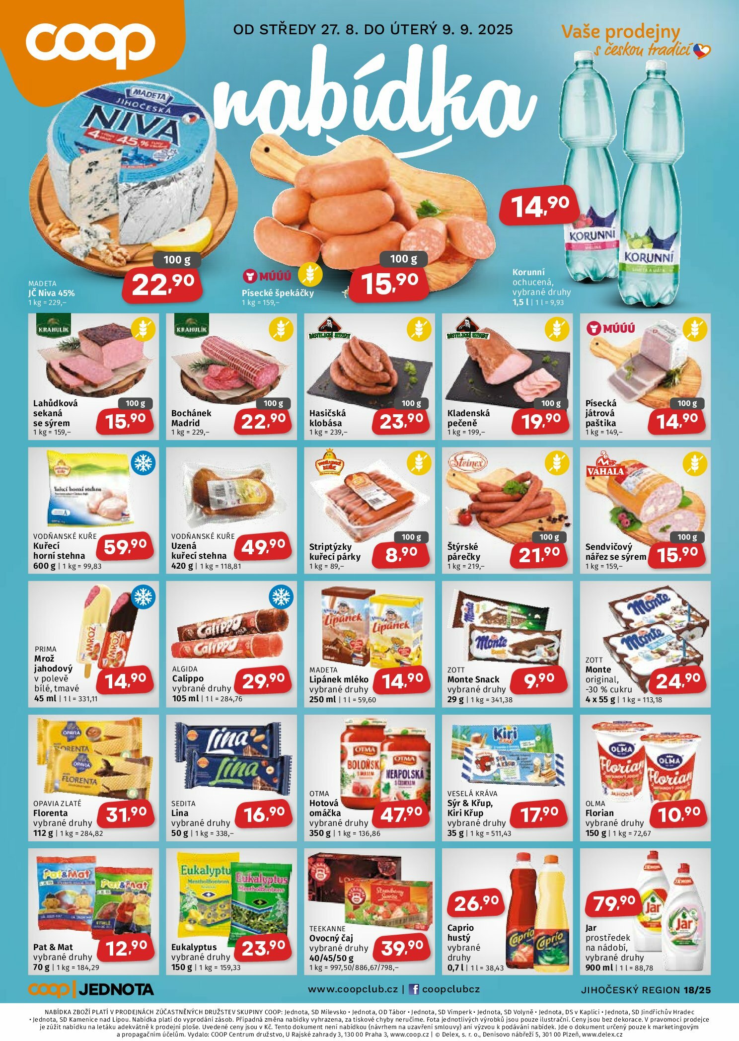 coop - Leták Coop - Jižní Čechy od 27.08. do 09.09. - page: 1