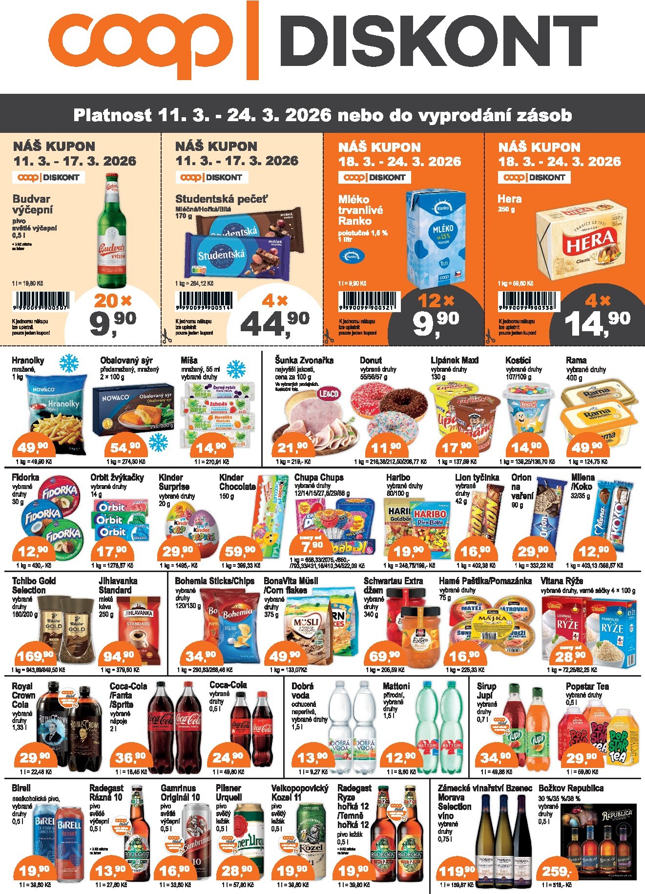 coop - Coop - Diskont leták platný od středy 11.03.2026 do úterý 24.03.2026