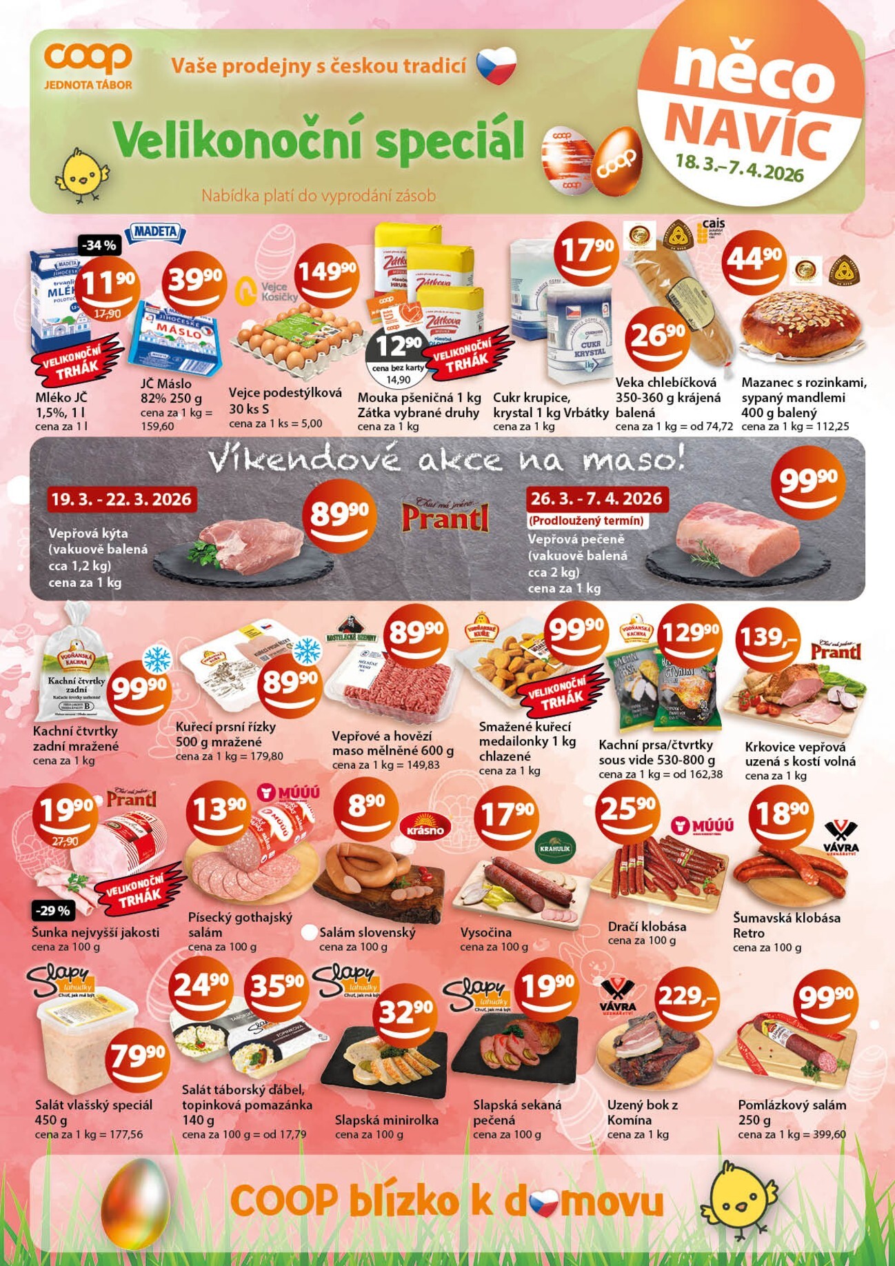 coop - Coop Jednota - Tábor leták platný od středy 18.03.2026 do úterý 07.04.2026