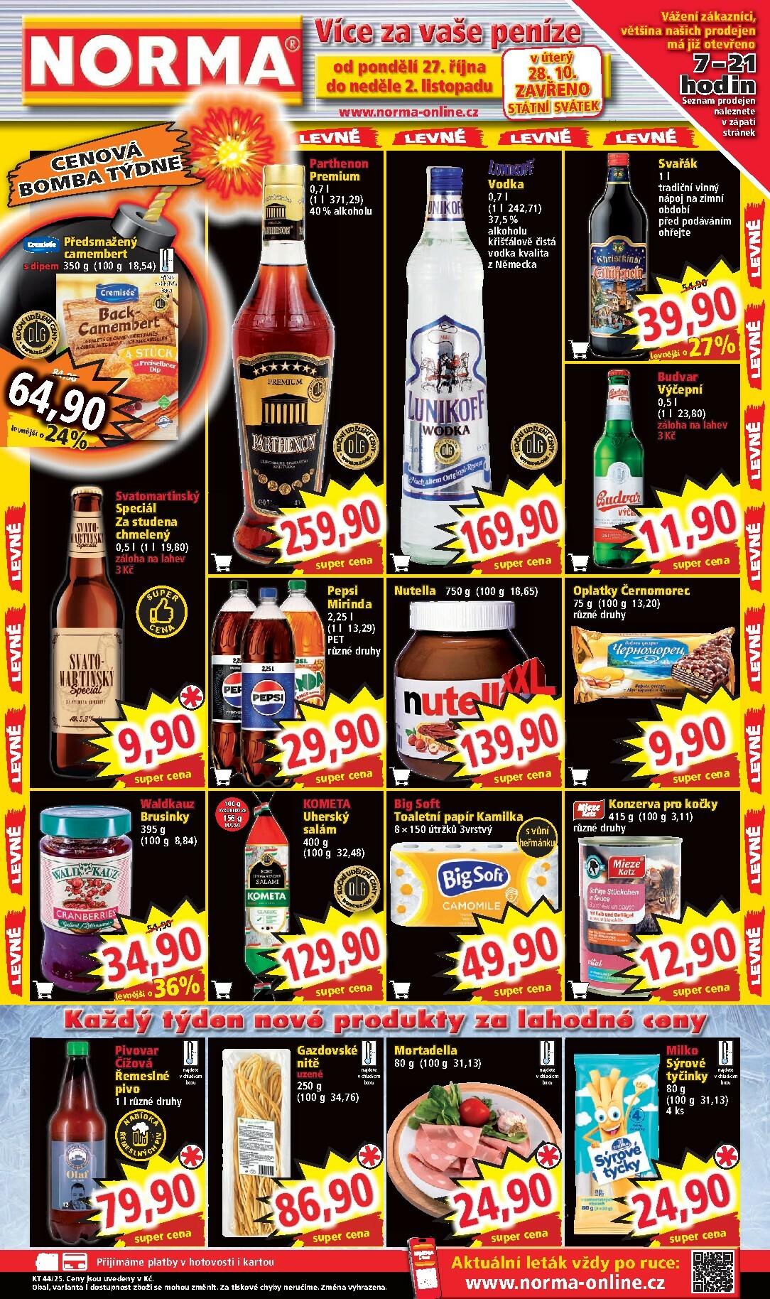 norma - Aktuální leták Norma od 27.10. do 02.11.