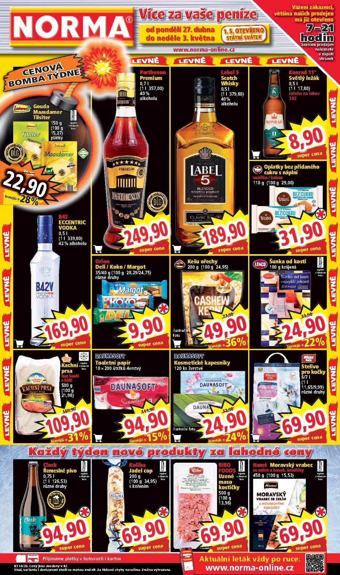 norma - Norma leták na příští týden od pondělí 27.04.2026 do neděle 03.05.2026 - page: 1