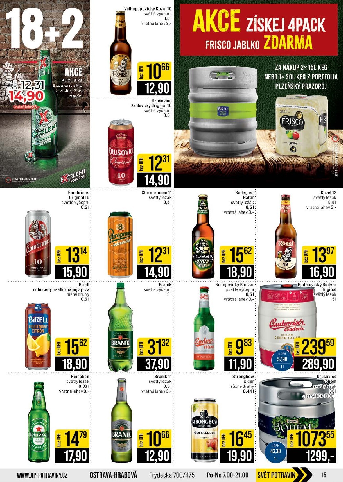 jip - Budoucí JIP - Svět potravin - Brno, Ostrava - Hrabová, Praha - Bořanovice, Jilemnice, Karlovy Vary, Olomouc, Pardubice, Zlín, Polička leták platný od středy 01.07.2026 do úterý 07.07.2026 - page: 15