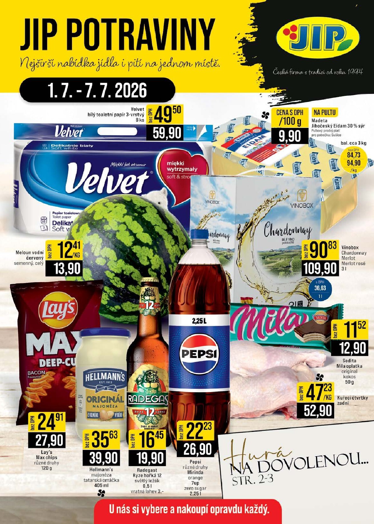 jip - Budoucí JIP - České Budějovice, Most, Svoboda nad Úpou, Náchod, Sušice leták platný od středy 01.07.2026 do úterý 07.07.2026