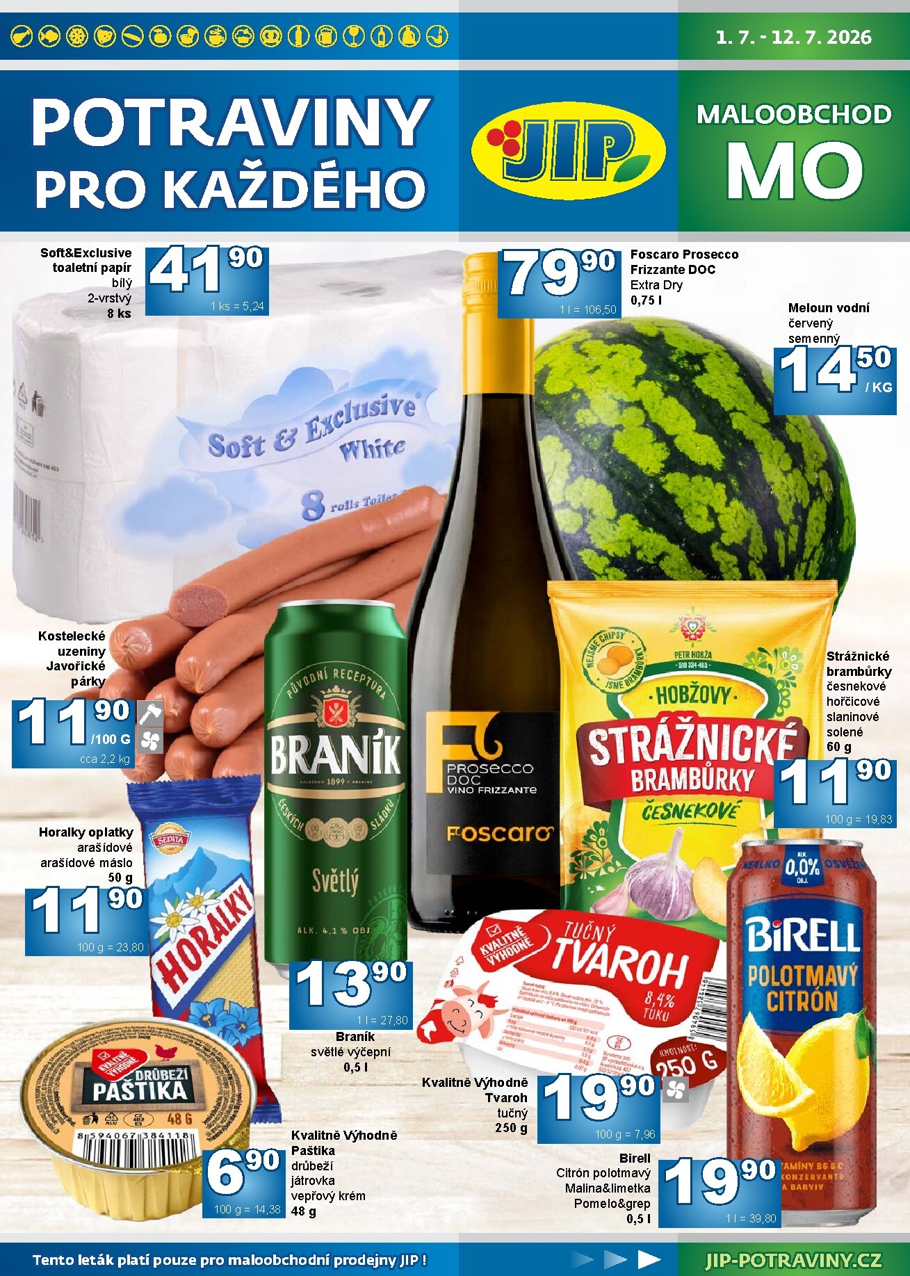 jip - Budoucí JIP - Maloobchod leták platný od středy 01.07.2026 do neděle 12.07.2026