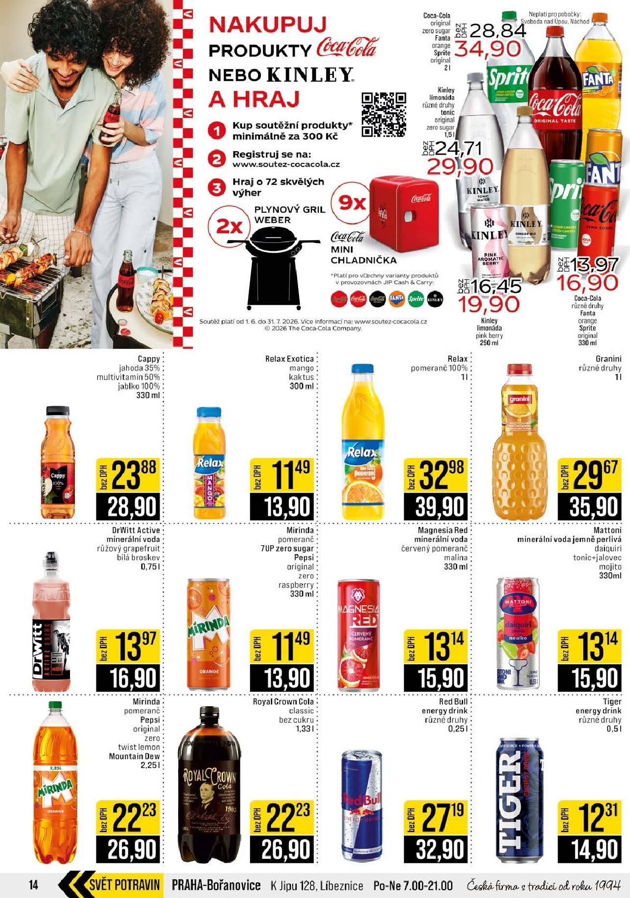 jip - Budoucí JIP - Svět potravin - Brno, Ostrava - Hrabová, Praha - Bořanovice, Jilemnice, Karlovy Vary, Olomouc, Pardubice, Zlín, Polička leták platný od středy 15.07.2026 do úterý 21.07.2026 - page: 14