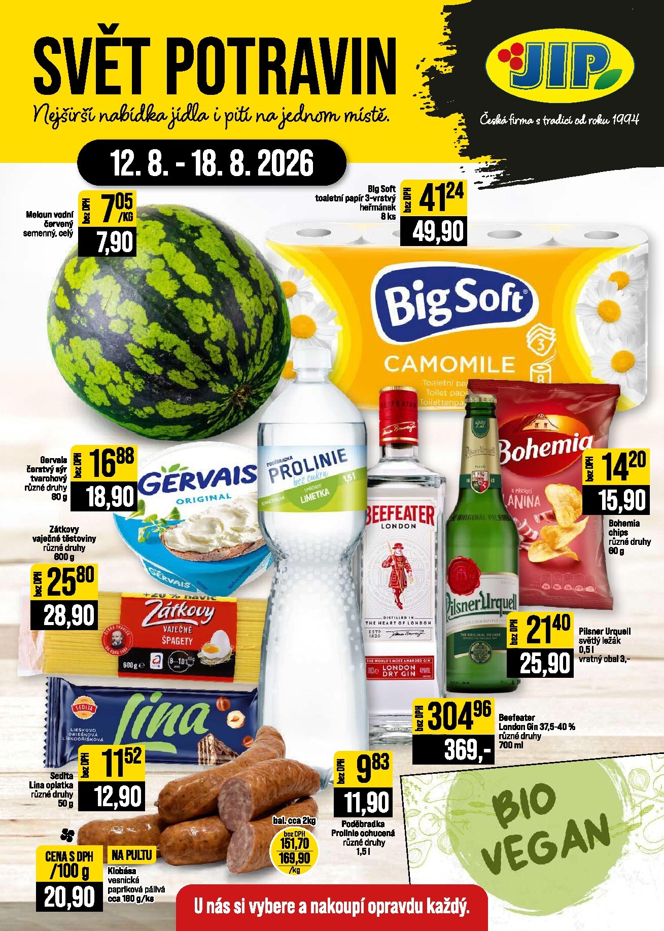 jip - Budoucí JIP - Brno, Ostrava - Hrabová, Praha - Bořanovice, Jilemnice, Karlovy Vary, Olomouc, Pardubice, Zlín, Polička leták platný od středy 12.08.2026 do úterý 18.08.2026 - page: 1