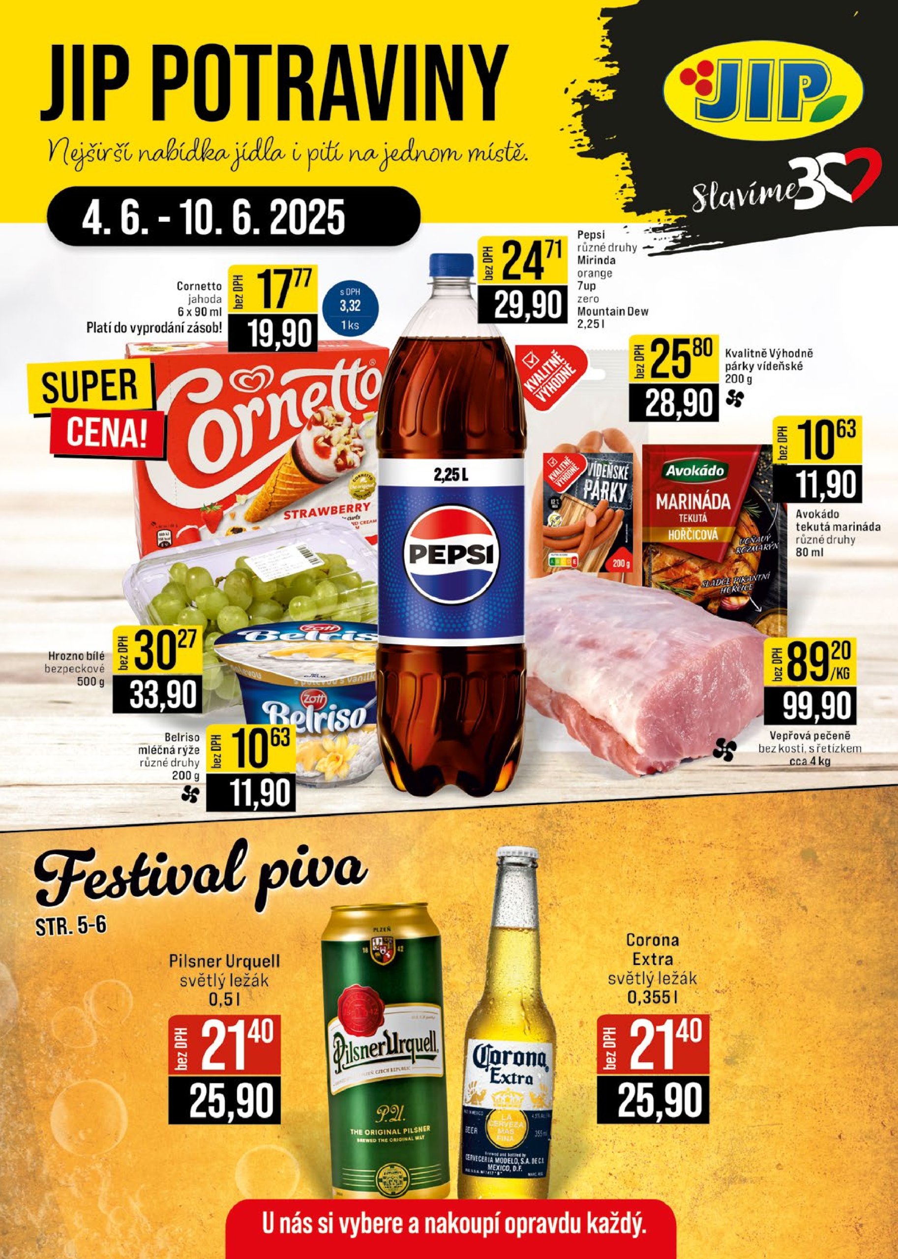 jip - Leták JIP - České Budějovice, Most, Svoboda nad Úpou, Náchod, Sušice od 04.06. do 10.06.
