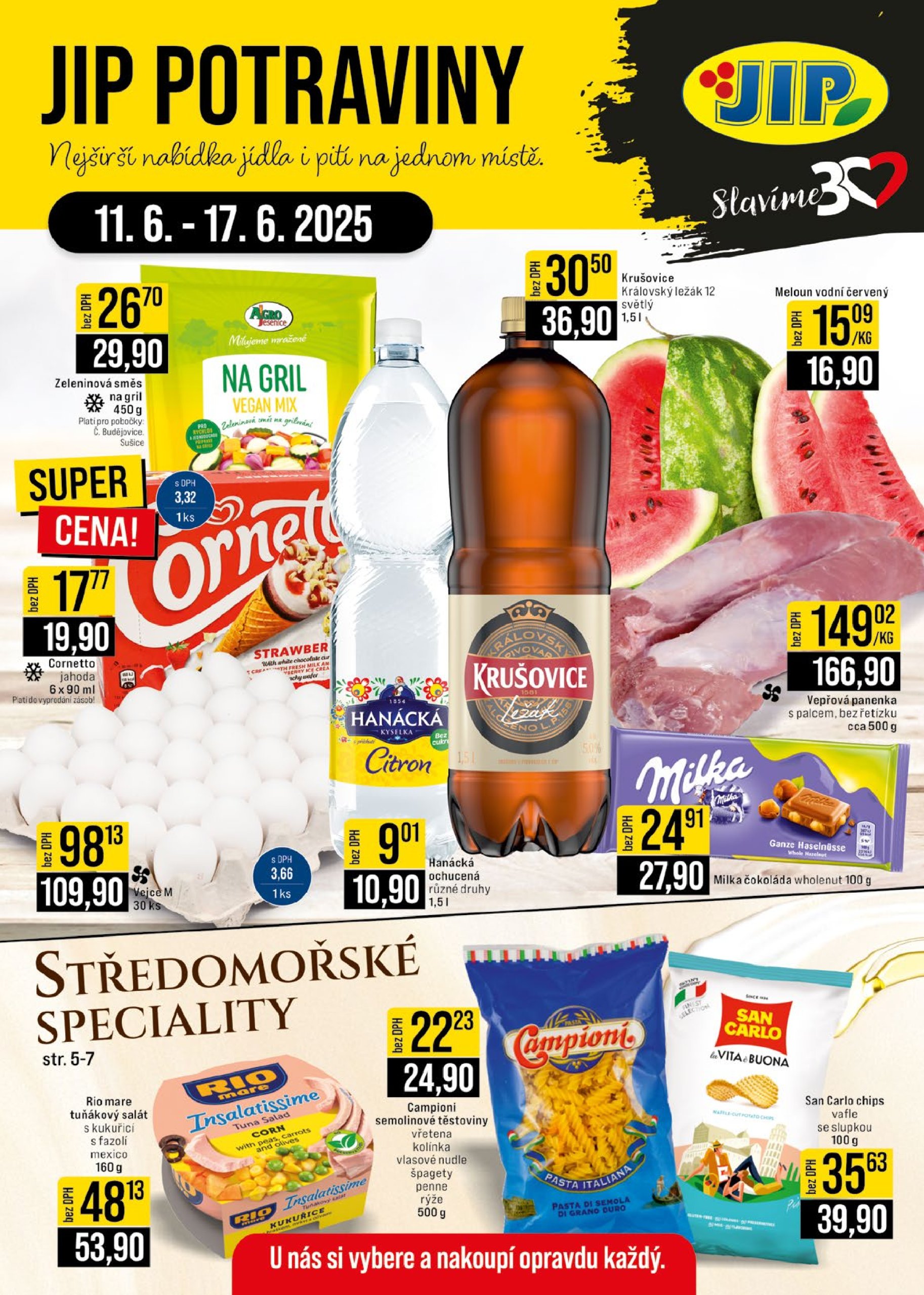 jip - Leták JIP - České Budějovice, Most, Svoboda nad Úpou, Náchod, Sušice od 11.06. do 17.06. - page: 1