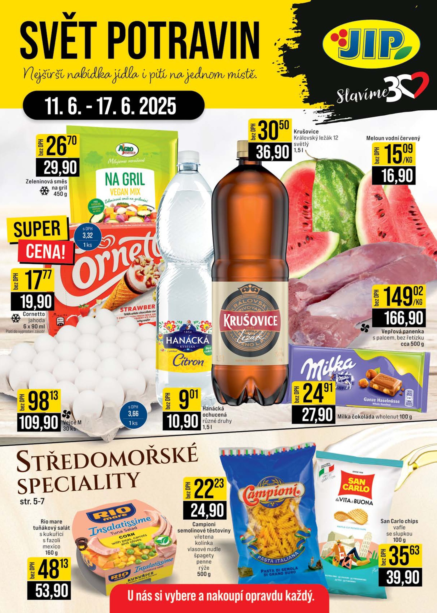 jip - Leták JIP - Brno, Praha - Bořanovice, Ostrava - Hrabová od 11.06. do 17.06.