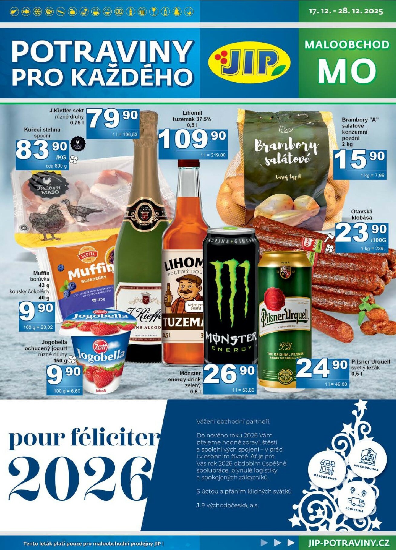 jip - Aktuální leták JIP - Maloobchod od 17.12. do 28.12.