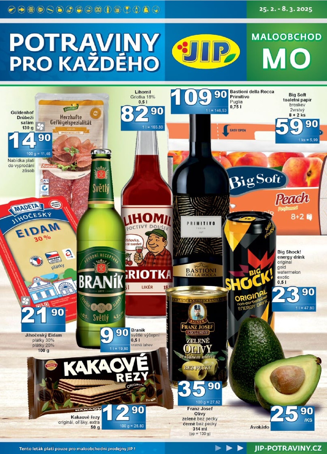 jip - JIP - Maloobchod leták platný od středy 25.02.2026 do neděle 08.03.2026