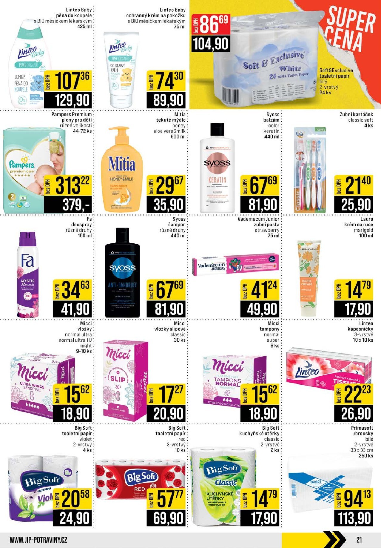 jip - JIP - Brno, Ostrava - Hrabová, Praha - Bořanovice, Jilemnice, Karlovy Vary, Olomouc, Pardubice, Zlín, Polička leták platný od středy 11.03.2026 do úterý 17.03.2026 - page: 21