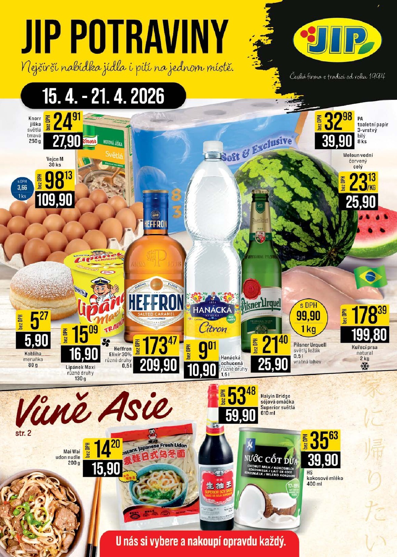 jip - Budoucí JIP - České Budějovice, Most, Svoboda nad Úpou, Náchod, Sušice leták platný od středy 15.04.2026 do úterý 21.04.2026