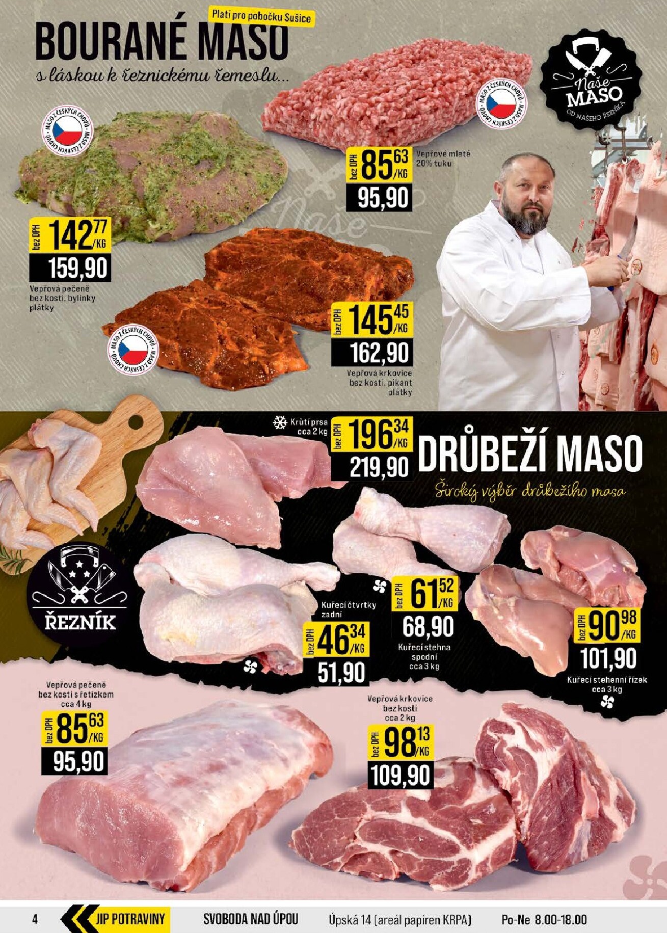jip - JIP - České Budějovice, Most, Svoboda nad Úpou, Náchod, Sušice leták na příští týden od středy 22.04.2026 do úterý 28.04.2026 - page: 4