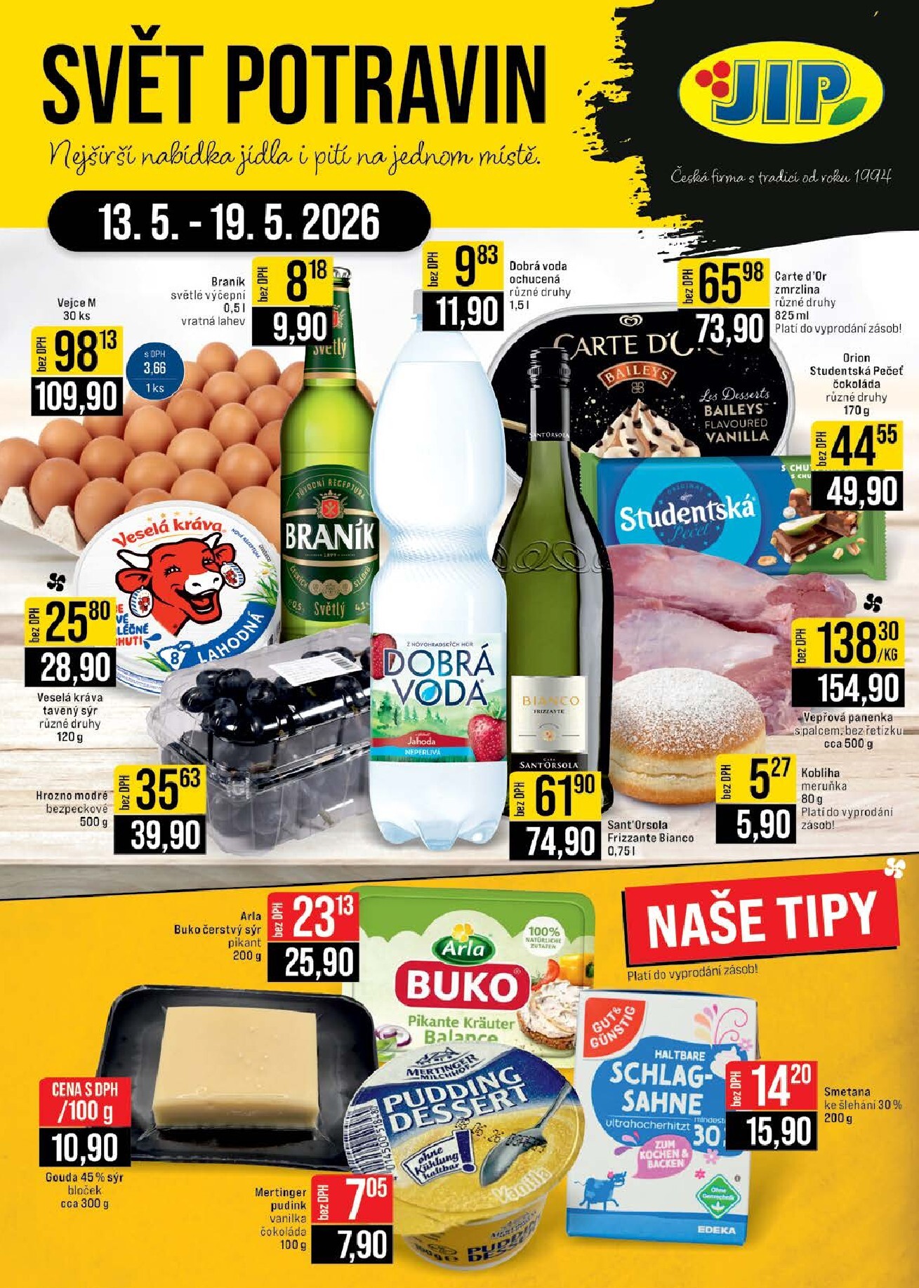 jip - JIP - Svět potravin leták na příští týden od středy 13.05.2026 do úterý 19.05.2026