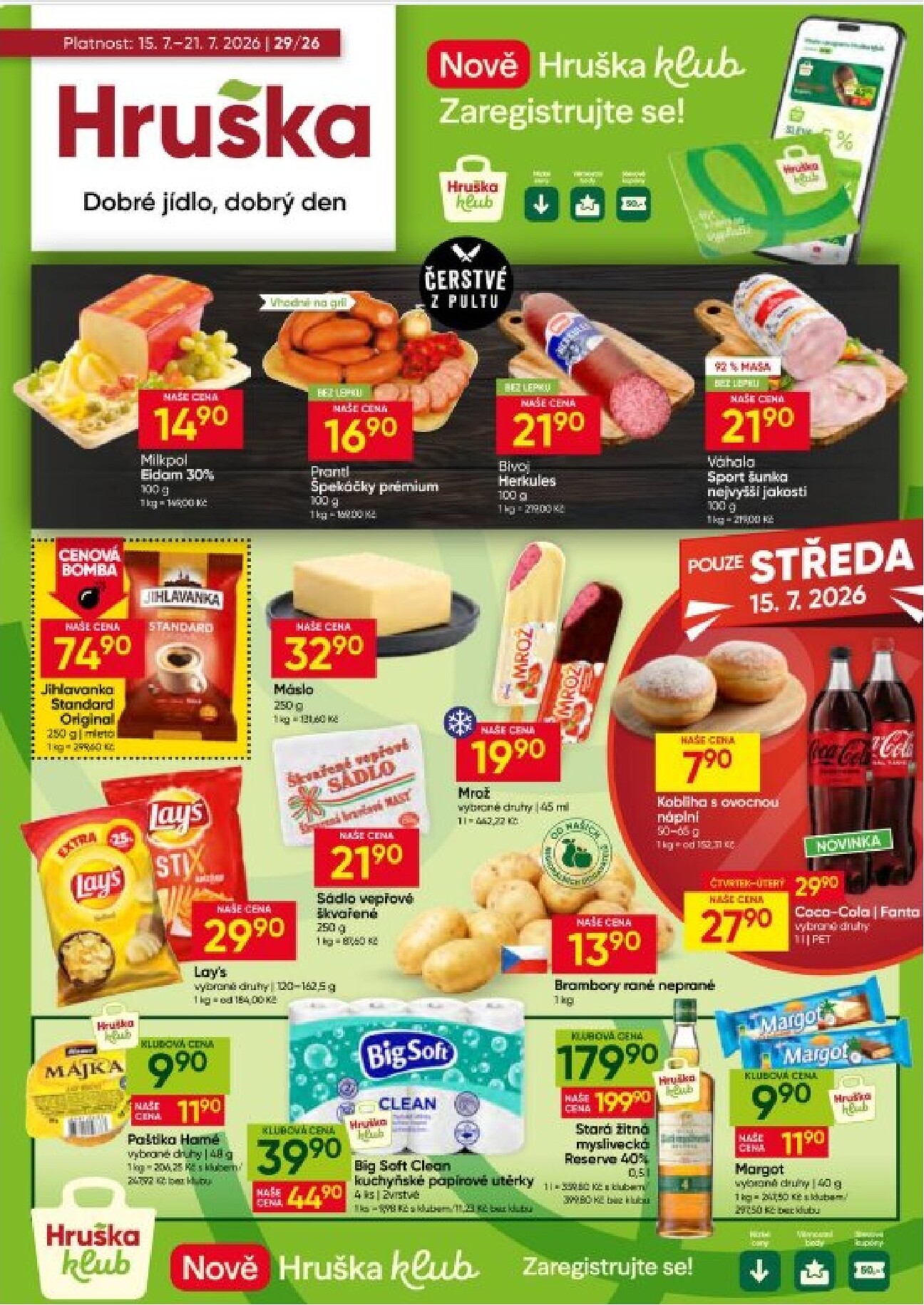 hruska - Aktuální Hruška leták platný od středy 15.07.2026 do úterý 21.07.2026