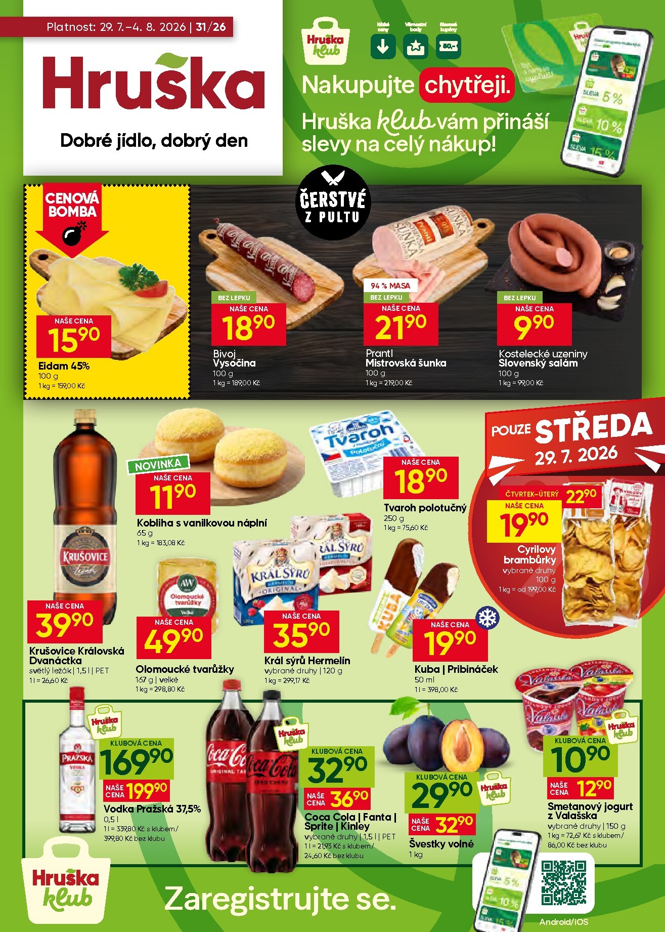 hruska - Aktuální Hruška leták platný od středy 29.07.2026 do úterý 04.08.2026