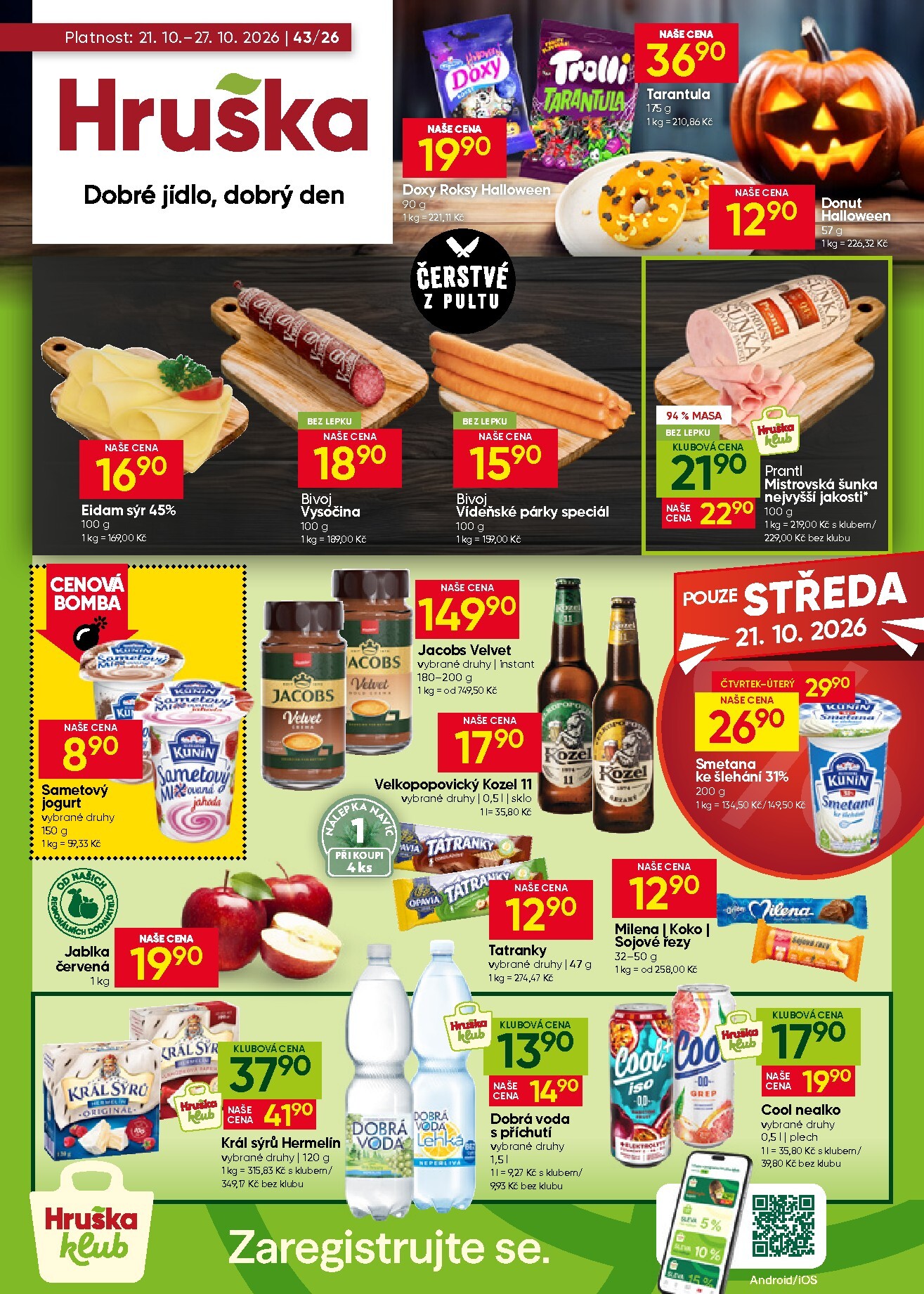 hruska - Aktuální Hruška leták platný od středy 21.10.2026 do úterý 27.10.2026 - page: 1