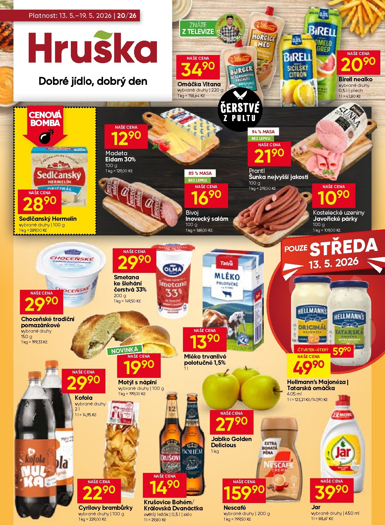 hruska - Aktuální Hruška leták platný od středy 13.05.2026 do úterý 19.05.2026