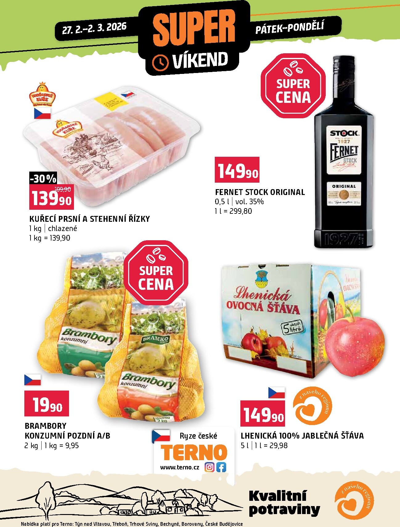 terno - Terno - Super víkend leták platný od pátku 27.02.2026 do pondělí 02.03.2026