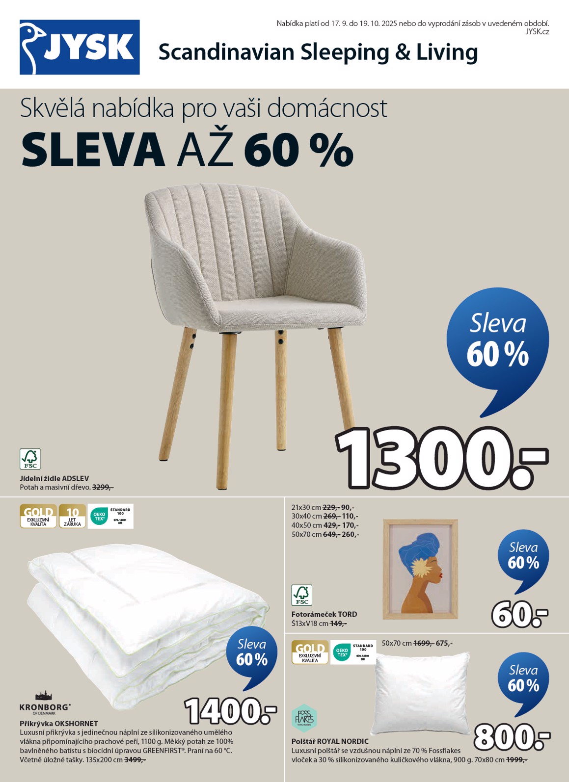 jysk - Leták JYSK od 17.09. do 19.10.