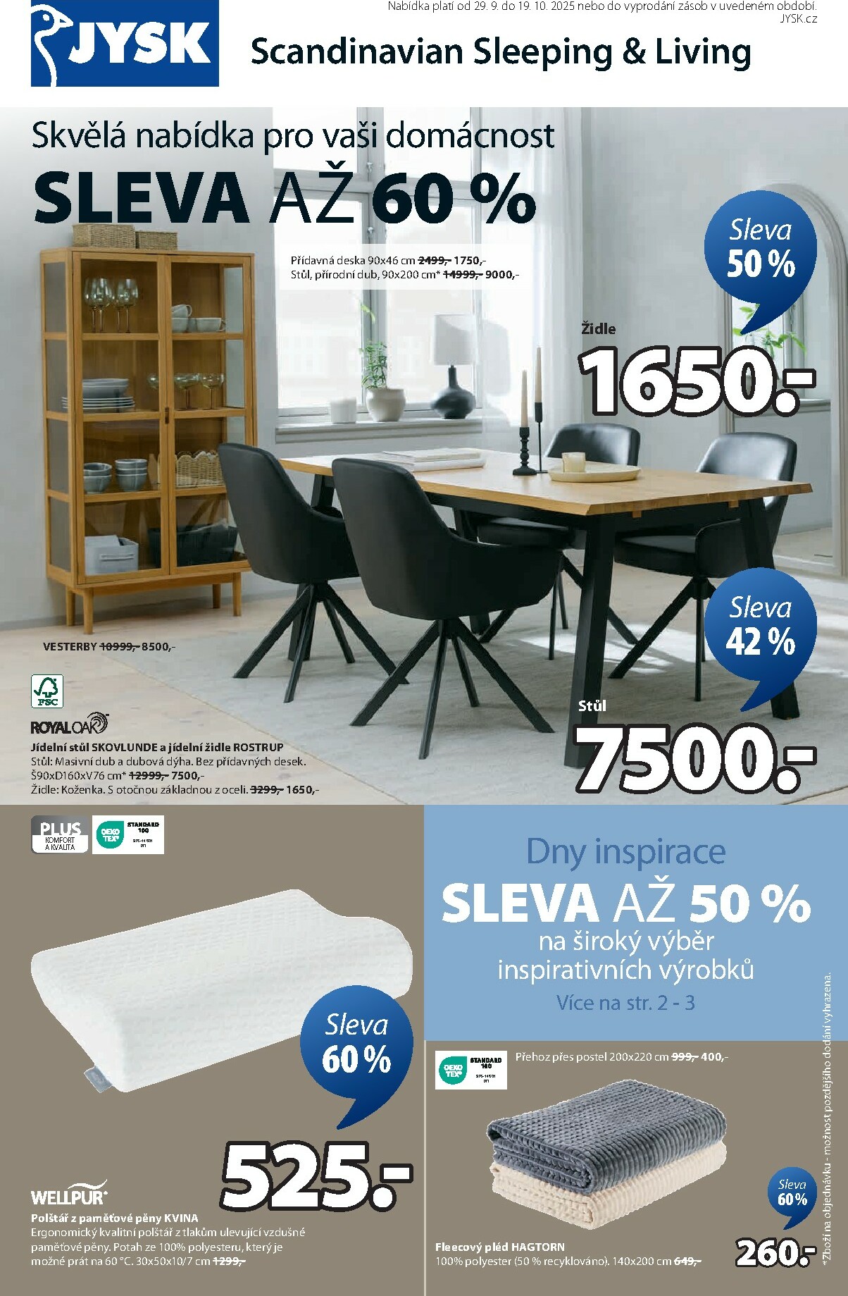 jysk - Leták JYSK od 29.09. do 19.10.