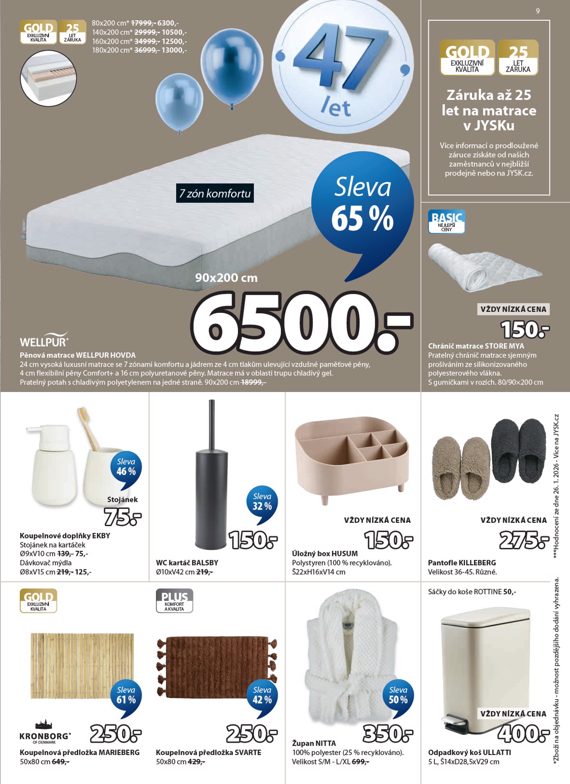 jysk - JYSK leták platný od středy 25.03.2026 do úterý 14.04.2026 - page: 9