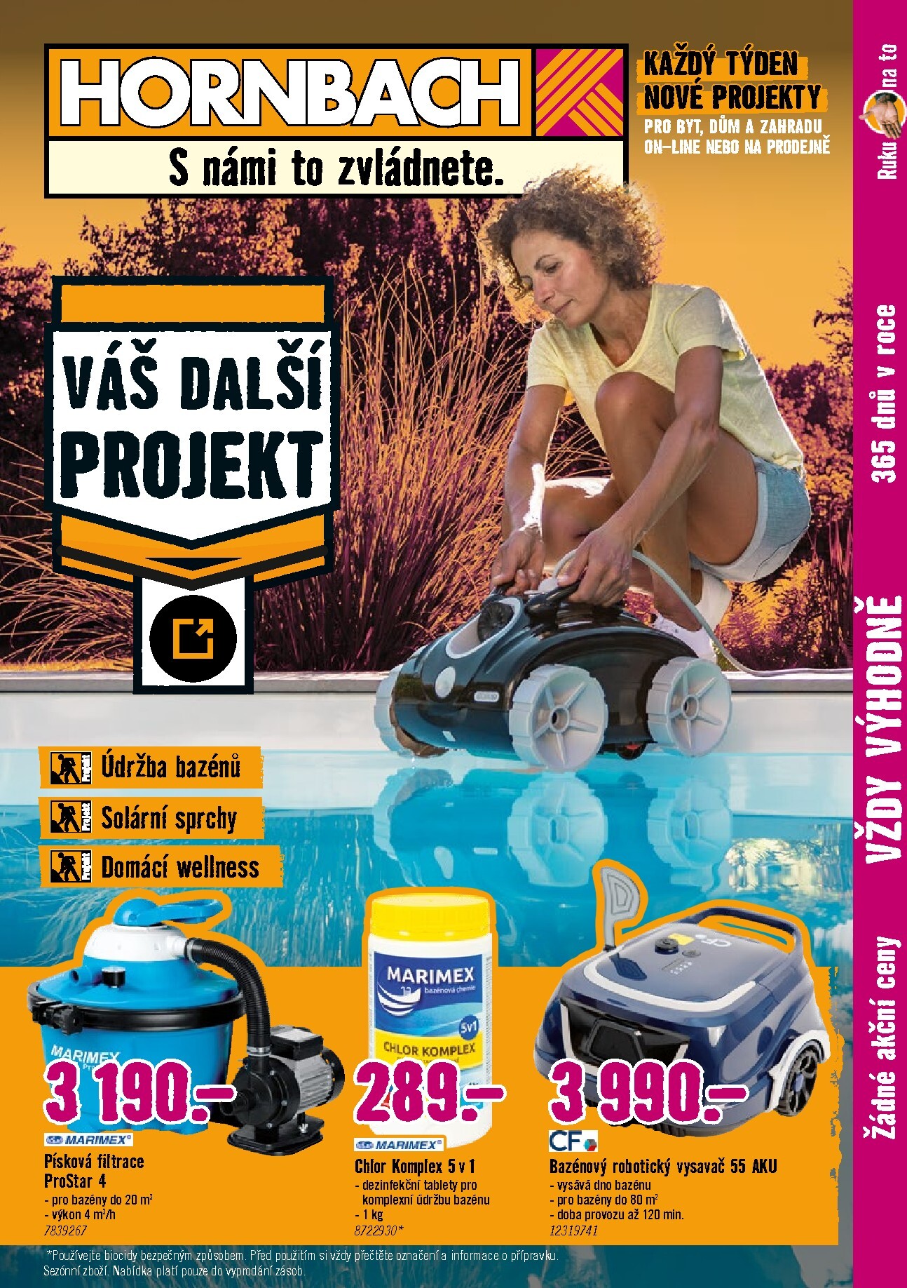 hornbach - Aktuální Hornbach - Bazénová chemie leták platný od středy 01.07.2026 do pátku 31.07.2026