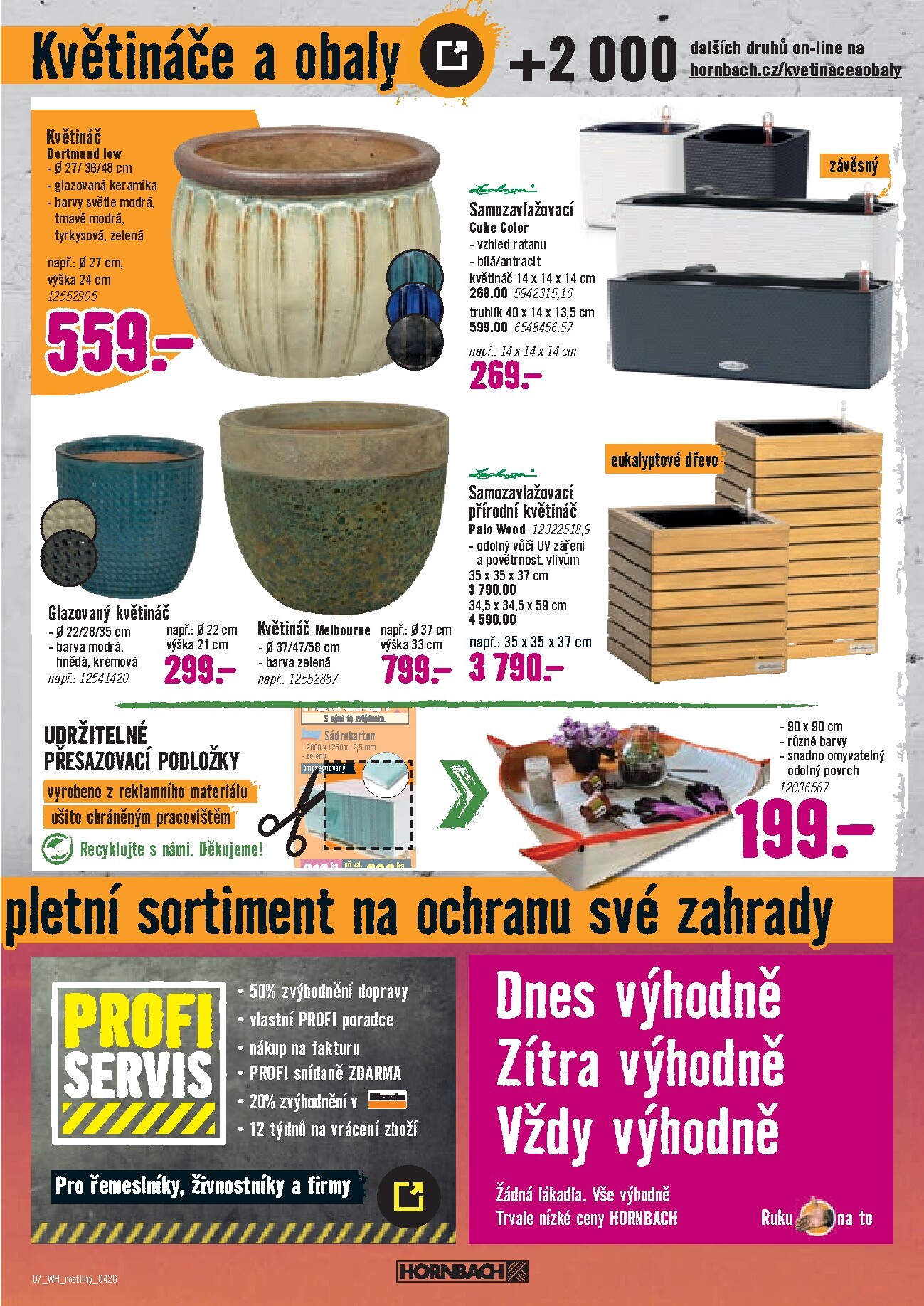 hornbach - Hornbach - Sezónní rostliny leták platný od středy 01.04.2026 do úterý 14.04.2026 - page: 7