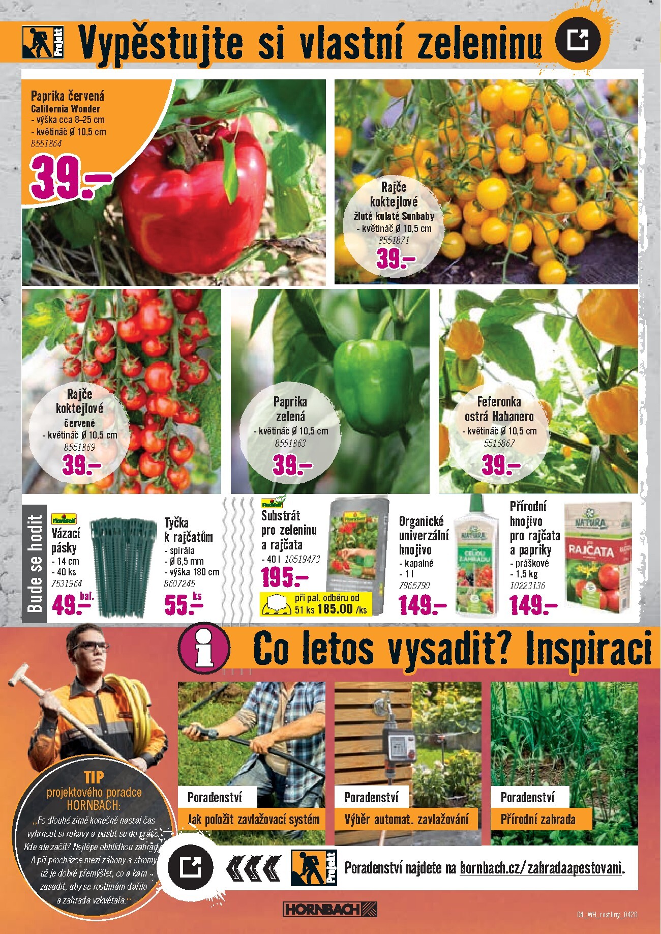 hornbach - Hornbach - Sezónní rostliny leták platný od středy 01.04.2026 do úterý 14.04.2026 - page: 4