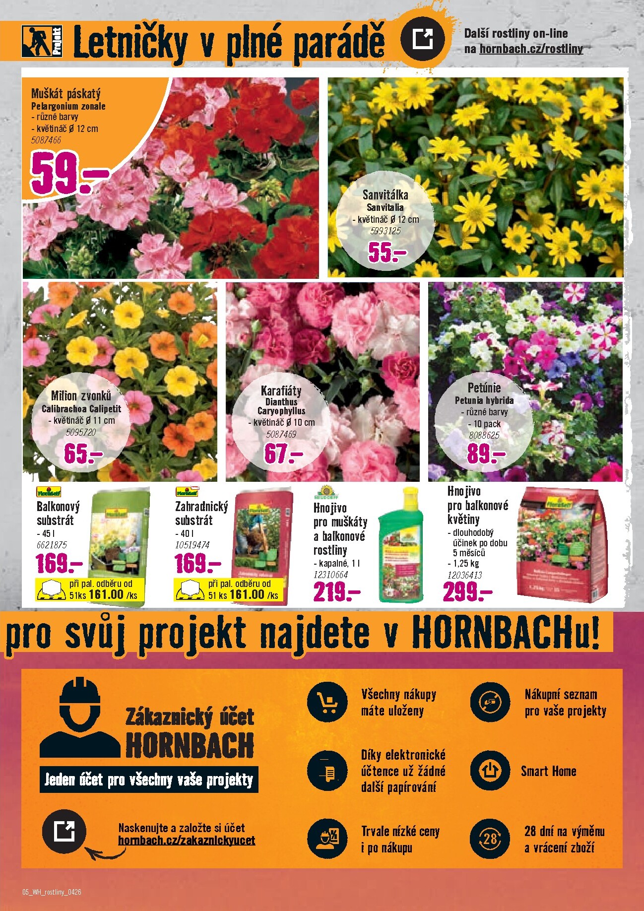 hornbach - Hornbach - Sezónní rostliny leták platný od středy 01.04.2026 do úterý 14.04.2026 - page: 5