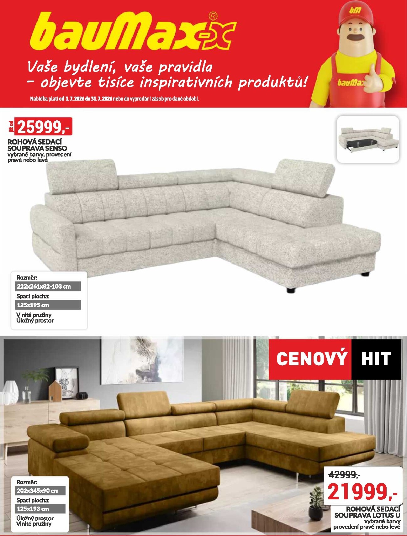 baumax - Aktuální Baumax - Moderní bydlení leták platný od středy 01.07.2026 do pátku 31.07.2026
