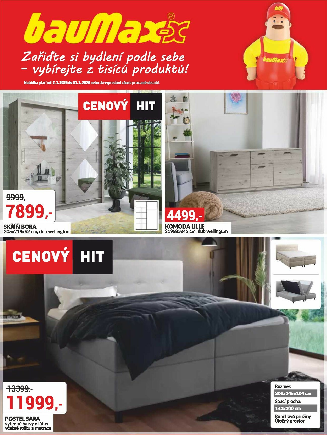 baumax - Aktuální leták Baumax - Zařiďte si bydlení podle sebe od 02.01. do 31.01.