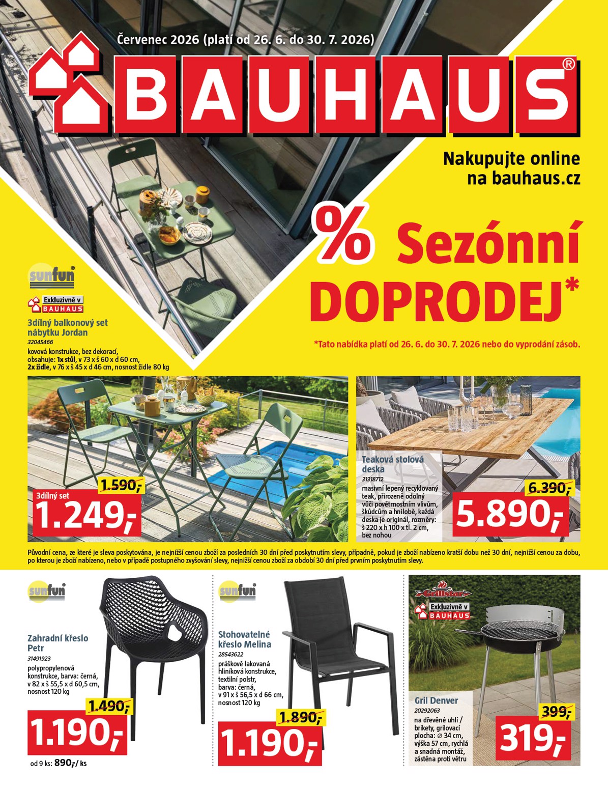 bauhaus - Aktuální Bauhaus leták platný od pátku 26.06.2026 do čtvrtka 30.07.2026 - page: 1